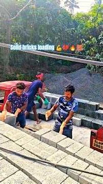 Concrete Solid Bricks loading 🔥🧱 Hollow Bricks loading 💪🧱 Solid Bricks loading 💪 Hollow Bricks Work