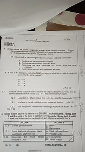 Life Sciences - Grade 12 Revision Test (DNA)SECTION A - QUEST... | Filo