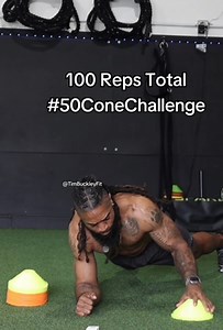 (50 cone) Core Challenge with 100 reps total from a low plank position! Place your cones on the opposite side shoulder with a heart start with 50 cones and transition them to the opposite side of the body while being in a low plan. Switch arms and continue rotating the cones to the other side of your body for a total of 100 reps. #coreworkout #absworkout #fyp #fitnessmotivation #fitnesschallenge #conechallenge #timbuckleyfit | Tim Buckley Fit