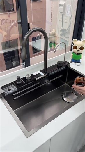 Make a statement with every drop of water. #kitchen #kitchendesign | kitchen