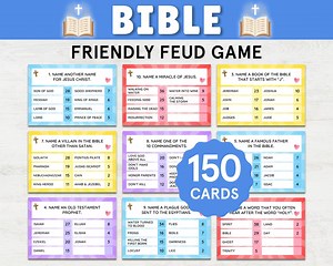 Bible Friendly Feud Bible Games Printables Church Games for Youth Group Games Womens Ministry Bible Trivia for Kids Christian Ice Breaker - Etsy