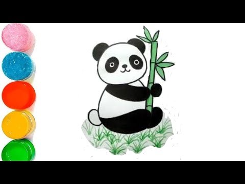 How to Draw a Cute Panda with Bamboo 🌿 | Easy Panda Drawing for KidsCute Panda Drawing for Kids