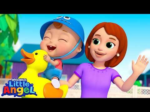 Baby John Conquers the Big Slide! 🛝 Little Angels Kids Cartoons
