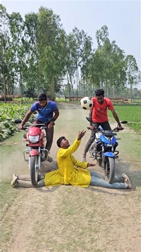 The boys came and lifted the motorcycle.574#funny