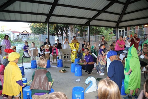 E-Lab first graders celebrate garden learning with Reader’s Theatre