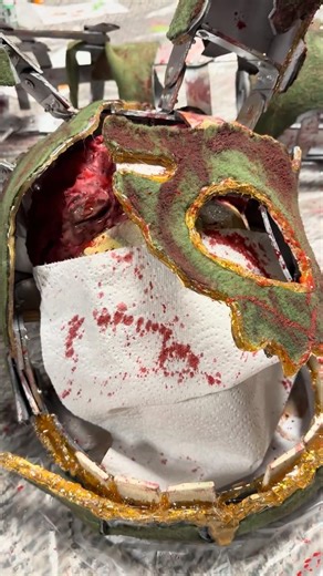Blighted Springtrap Blood Splatter Painting