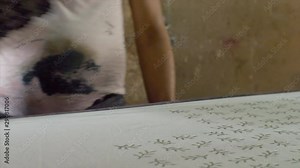 Shot of a traditional woodblock printing in India.