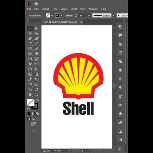 Sayed Ahmad Khan on Instagram: "✅ How to make the Shell logo in Adobe Illustrator, Illustrator tips & tricks Famous logos? They're awesome for learning about symmetry and smooth lines. The Shell logo is a super example. In this quick video, I'll share a simple trick in Illustrator. We'll make the Shell logo using basic shapes, clean lines, and making sure everything lines up. The key is breaking down a complex design into easy parts. Then, precision takes over! Want to improve your logo design s