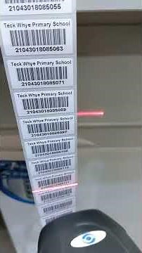 High speed printing of library barcode label using iT4E label printer