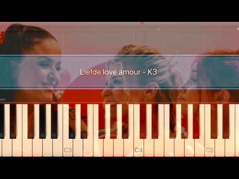 Liefde love amour - K3 I Piano Tutorial with Karaoke & Sheet Music I Petra Van Tendeloo