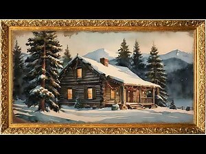 Rustic Christmas Landscapes | Vintage Art Screensaver for TV in 4K | 4 Scenes 2 Hrs