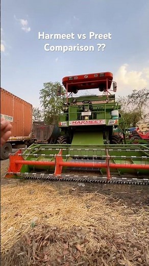 Harmeet Vs Preet Comparison Part-2 #combine #harvester #farming #preet #harmeet #brand #semibrand