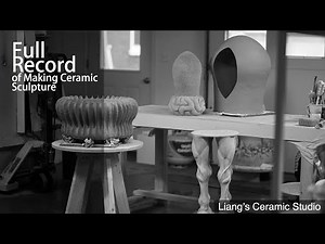 How to make human size ceramic sculpture, series-Shrine, handbuilding, ASMR part 2