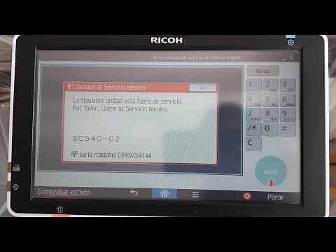 Error sc-540 como resetar en Ricoh Mp501, IM550