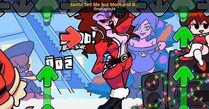 Santa Tell Me but Mom and Bf sings it Mod for Friday Night Funkin' | FNF Mods