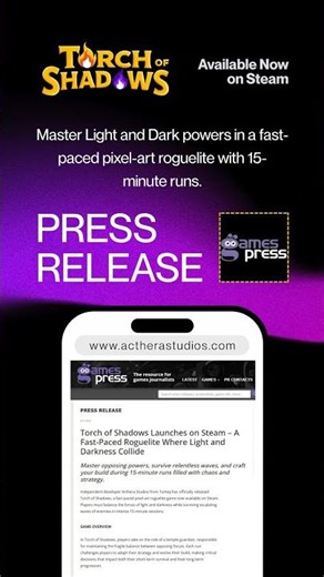 Press Release - GamesPress - Torch of Shadows