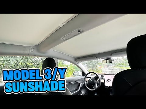 Tesla Model 3/Y Sunshade Install From EVBASE