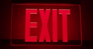 Close On Red Illuminated Exit Sign Stock Footage Video (100% Royalty-free) 1109681583 | Shutterstock
