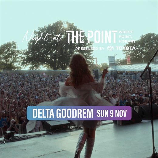 Delta Goodrem live in Hobart — Sunday 9 November Don’t miss this rare chance to see one of Australia’s most celebrated artists perform in Tasmania. Returning for the first time in two decades, Delta Goodrem takes the stage at Night at The Point for a special open-air concert at Wrest Point Lawns. 🎟️ Tickets are on sale — book now to be part of it. | Delta Goodrem