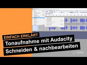 Editing an audio recording with Audacity - Software video tutorial - explained simply!