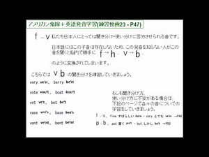 英語発音記号学習動画23 VとBを聞き分けるリスニング練習
