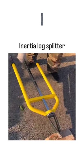 @trending_content_hub_01 on Instagram: "LabViews_390987SuFY The video demonstrates an inertia log splitter, a kinetic tool using a U-frame rail to guide a sliding maul that builds momentum to drive a wedge into small logs, enabling precise strikes without full arm swings in snowy conditions. This design echoes established kinetic splitters like the SuperSplitter, introduced around 2016, which leverage physics principles of inertia for up to twice the speed of hydraulic models while minimizing ac