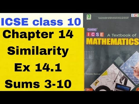 Evergreen candid ICSE Mathematics class10 chapter 14 Similarity Ex 14.1 sums 3-10