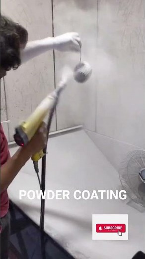 POWDER COATING PROCESS- #process #manufacturing #valve #pump #automation