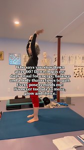 At 68, doing Down Dog every morning keeps me strong and energized. ✨ Builds strength from head to toe ✨ Relieves tension and boosts energy When did you last move your body today? #fitnessmotivation #fitnessjourney #fitat60 #downdog #fypage | Andrea Lepcio