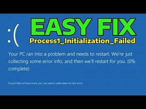 How To Fix Process1 Initialization Failed Error in Windows