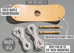 Swurfer: Surfboard-inspired tree swing.