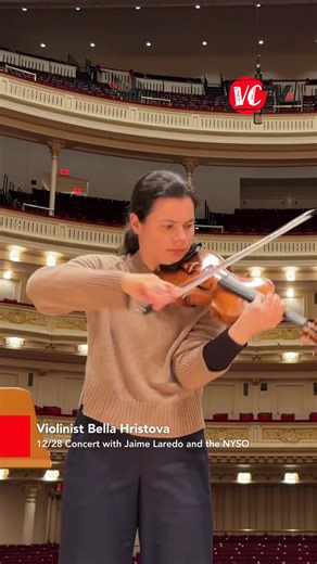 We’re here with VC Artist violinist Bella Hristova ahead of a concert with the Mannes School of Music's New York String Orchestra Seminar at Carnegie Hall on Sunday, December 28 at 2 PM | Tomorrow marks the last concert Jaime Laredo will conduct the NYSO, after more than three decades in the role | Bella walked us through Jaime’s impact and what she’s learned from him! The program will feature Elgar’s Introduction and Allegro for string quartet and orchestra, featuring VC Artist Isidore String Q