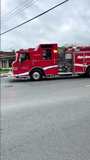2 Nanaimo Fire Trucks Old & New Responding