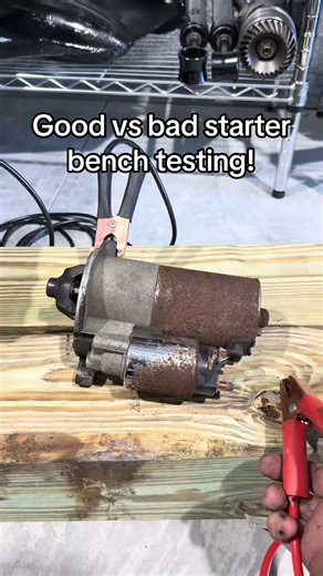 Good vs bad starter bench test! #automobile #mechanic #turbo #chevy #motorsports