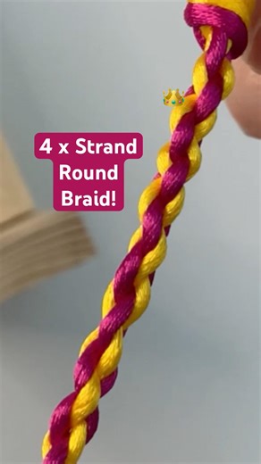 4 x strand round braid! ‘Easy way’ simple four strand plait braid how-to