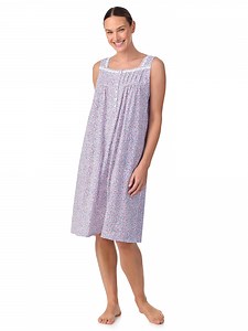 Aria Women's Sleeveless 40" Cotton Nightgown, Sizes XS-5X - Walmart.com