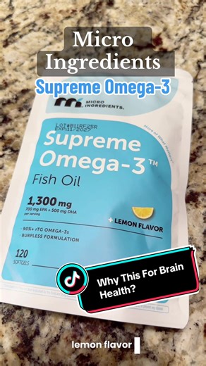 So Excited To Start Wild Caught Supreme Omega-3 Fish Oil For Brain Health#microingredients #omega3 #fishoil #tiktokshop #showcase