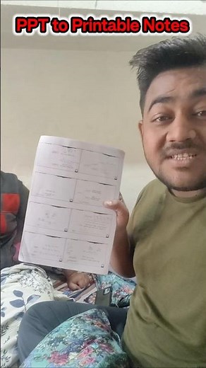 How to convert PPT slides to printable notes | ppt to pdf notes | 4 in A4 page