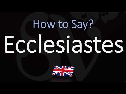 How to Pronounce Ecclesiastes? (CORRECTLY)