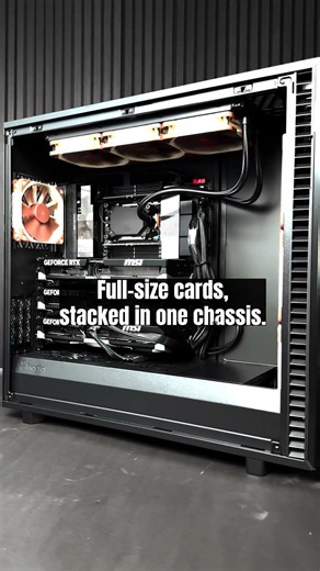 In a multi-GPU build, thermals matter as much as the cards #aiworkstation #workstation #aipc