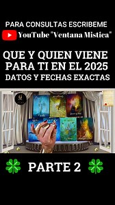 144K views · 3.2K reactions | PARTE 2-2025 QUE Y QUIEN LLEGA A TI. FECHAS Y DATOS EXACTOS❗ ❗LECTURA DE TAROT❤️ CARTAS AMOR❤️ En Youtube puedes encontrar la Lista de Reproduccion de los TestiMonios de viva voz de las personas que ya han tenido una Consulta en Video Llamada con Gabriela Zaz. Contactanos por medio de Whats App +52 56 1922 8473 | Ventana Mistica | Facebook