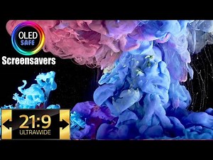 21:9 Ultrawide Liquid Abstract 5 Screensaver - 11 Hours - 4K - OLED Safe