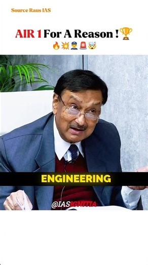 AIR 1 For A Reason 🔥🗿| IAS Interview #ias #upsc #motivation