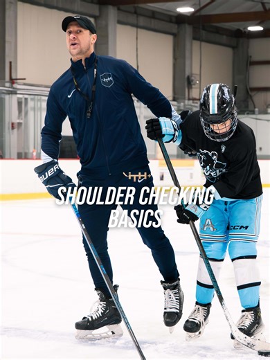 SHOULDER CHECKING BASICS #stickhandling #skating #agility #coaching #hockeytraining #shooting #deke #passing #stanleycup #itrainhockey #ODR #ice #speed