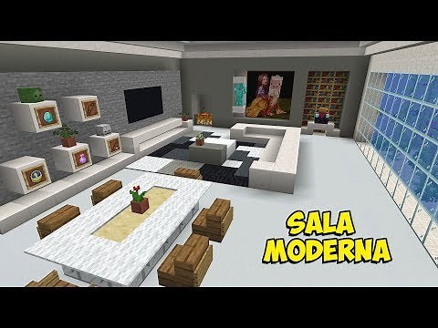 Minecraft: Como Construir uma SALA MODERNA com AQUÁRIO