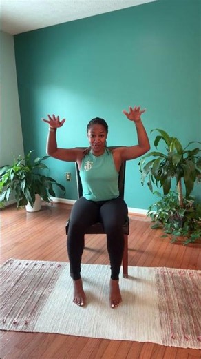 Seated Hip Stretch 1-min #seatedstretch #chairyoga #hipstretching