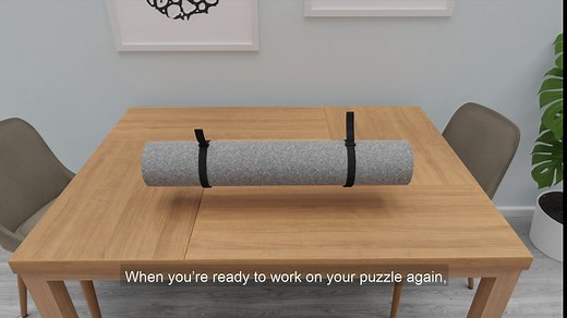 GRATEFUL HOUSE Premium Felt ROLL UP Puzzle Mat for Jigsaw Puzzle. Wool Blend lays Perfectly Flat Comes Rolled & NOT Folded. Fits 500 1000 1500 Piece Puzzles.46 x 26 inch.