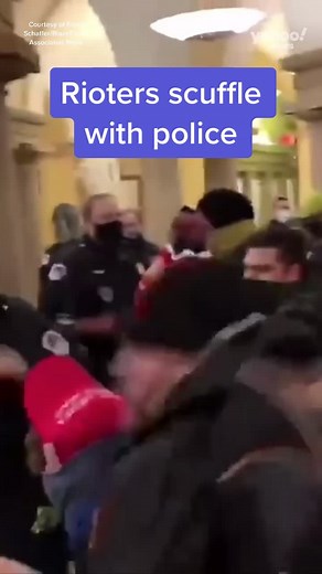 Rioters scuffled with police earlier today inside the U.S. Capitol. #news #election #protest #politics #capitol #riots #yahoonews