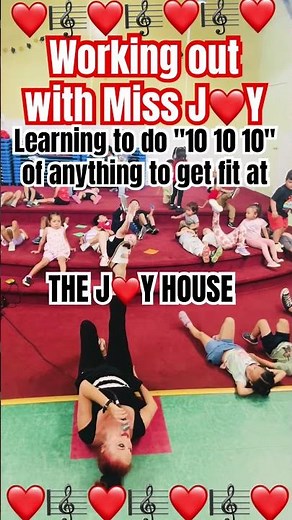 Working out with Miss J❤️Y learning to do "10 10 10 of anything" to get fit at The J❤️Y House