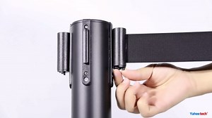 Crowd Control Stanchion Set,Stanchions with Retractable Belts in 6.6 ft Stainless Steel Crowd Control Stanchion Retractable Belt Barrier Line Dividers for Crowds Queue Line Pole